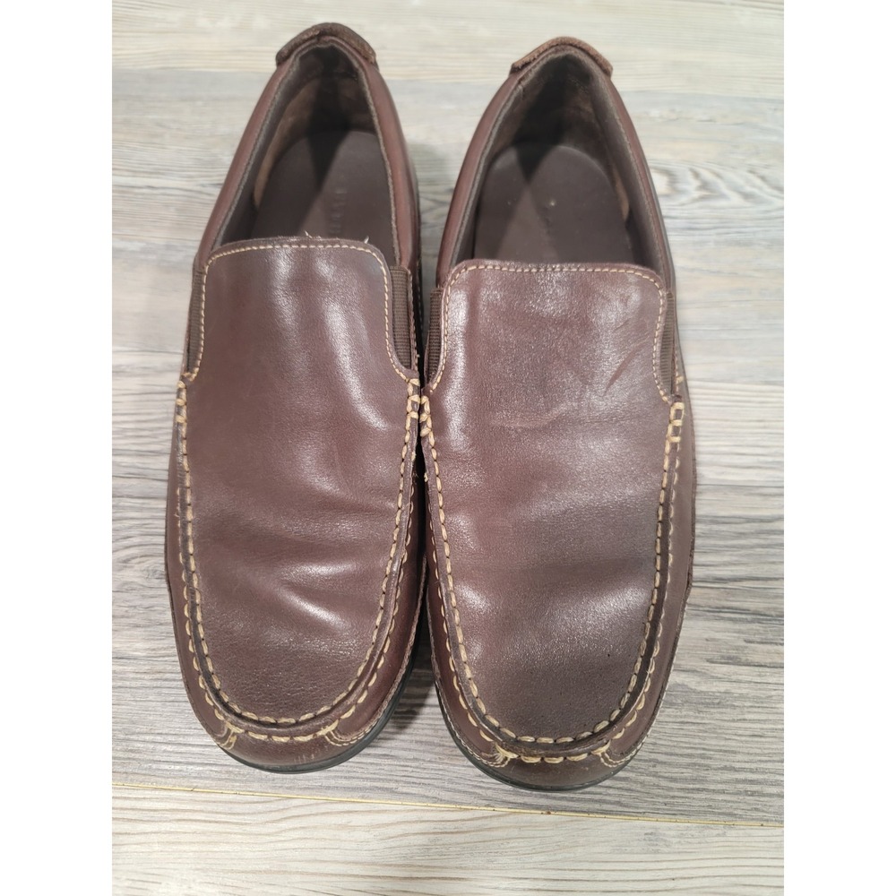 Cole Haan mens shoes 9M Tucker Venetian Loafers brown leather excellent shape